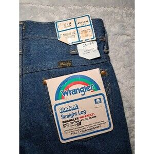 Vintage Wrangler Student Straight Leg Jeans 26x34 Deadstock NWT 70s Made in USA